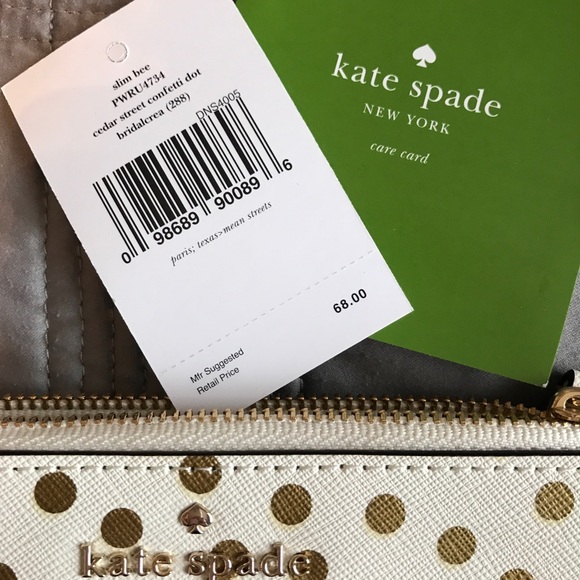 Kate spade Ivory w gold wristlet and card holder - Picture 2 of 8